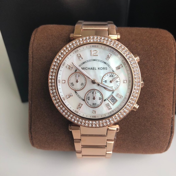 COPY - NEW Michael Kors Rose Gold Parker Ladies Mk5491 - Picture 1 of 3